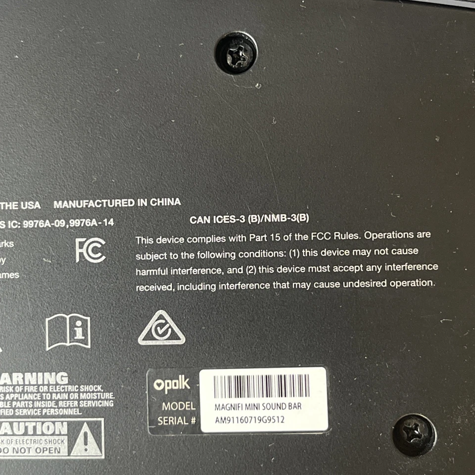 Polk MagniFi Mini Home Theater Soundbar Bluetooth Speaker Subwoofer Remote Black - Image 4 of 4