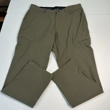 Hi-tec Pants Mens 36X30 khaki Performance Cargo Pockets Outdoors Hiking Light