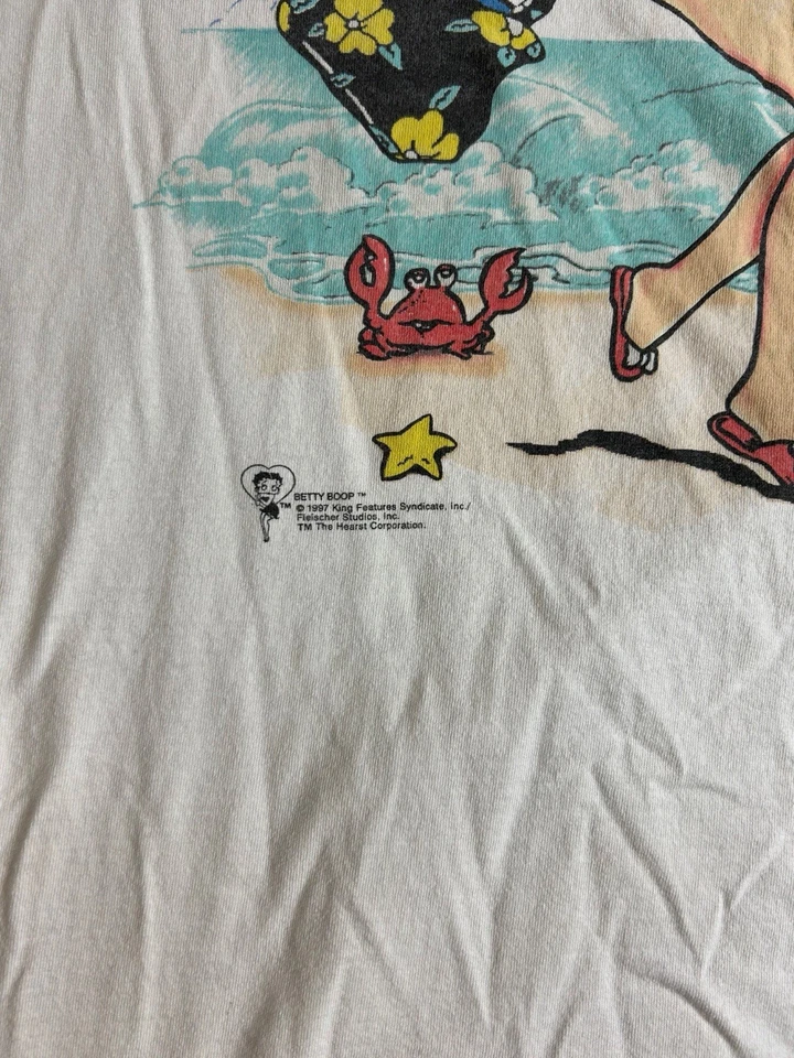 Vintage 97 King Features Syndicate Anvil T-Shirt Women's One Size Betty Boop Sea - Image 2 of 4