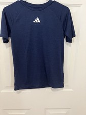 adidas Lightweight  Logo Crew Neck T-Shirt Blue boys 
