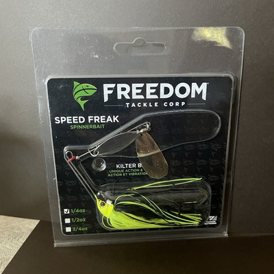 Freedom Tackle Corp Speed Freak Spinnerbait Kilter Blade Chart/Black 1/4 oz