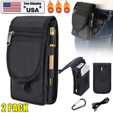 Vertical Cell Phone Holster Pouch Wallet Case w/Belt Clip For Smartphone Phone