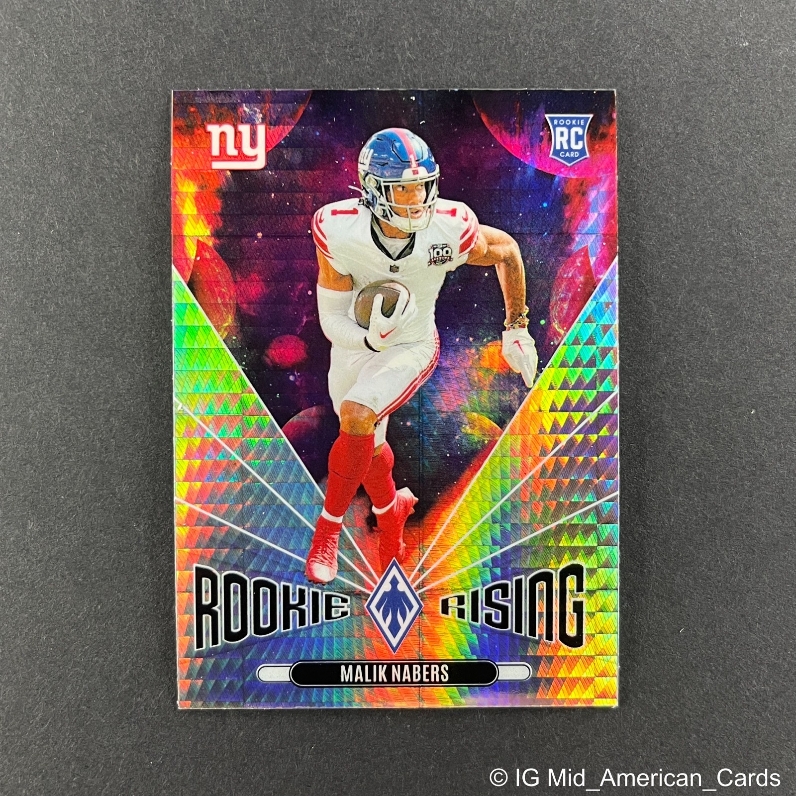 2024 Panini Phoenix Malik Nabers Rookie Rising Hyper #RR-MNS New York Giants RC