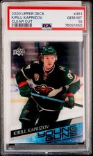 2020 Upper Deck #451 Kirill Kaprizov Young Guns Clear Cut  Rookie PSA 10 Gem MT