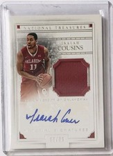 2016 National Treasures Collegiate #95 Isaiah Cousins /99 Oklahoma Sooners