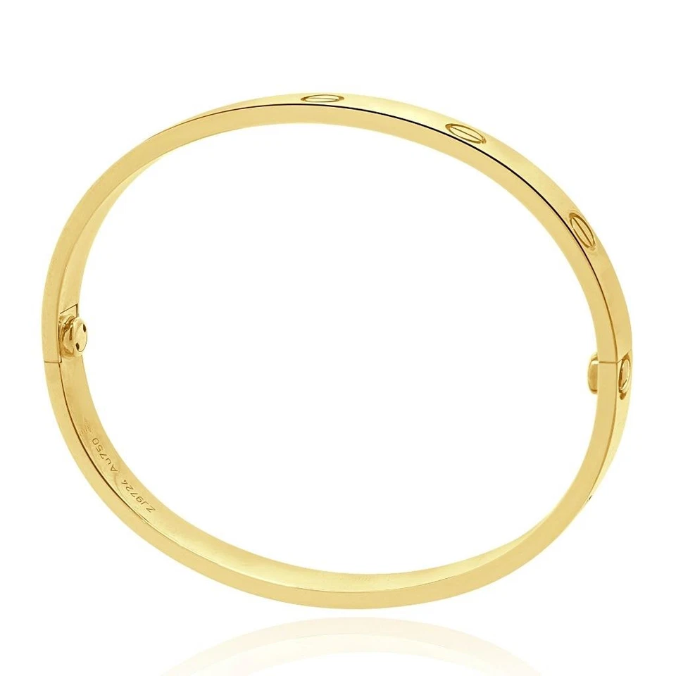 Cartier 18 Karat Yellow Gold Love Bracelet, Size 18 - Image 3 of 4
