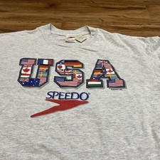 Vintage Speedo Shirt Made In USA 90s Single Stitch