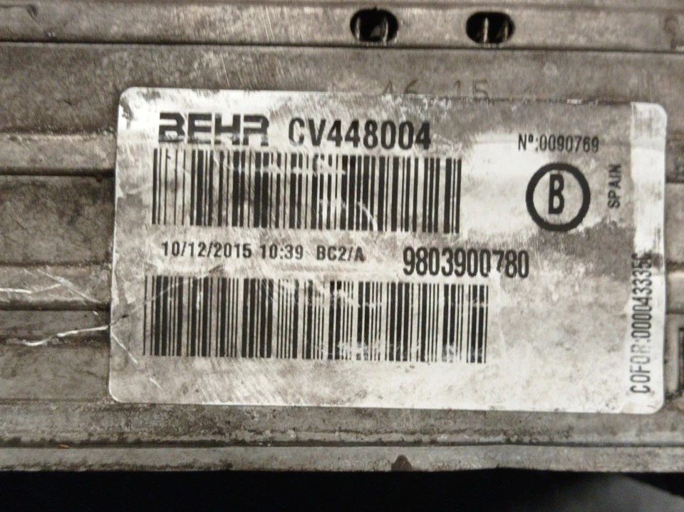 9803900780 ZWISCHENKÜHLER / CV448004 / 9803900780 / 5568094 FÜR CITROËN C-ELYSEE - Bild 3 von 4