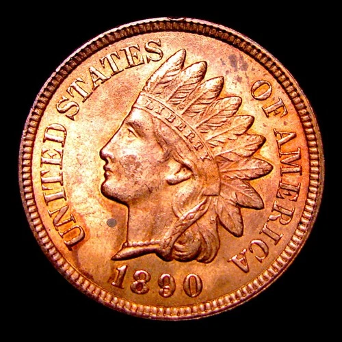 1890 Indian Cent Penny ----  Gem BU Details Stunning Coin ---- #343U