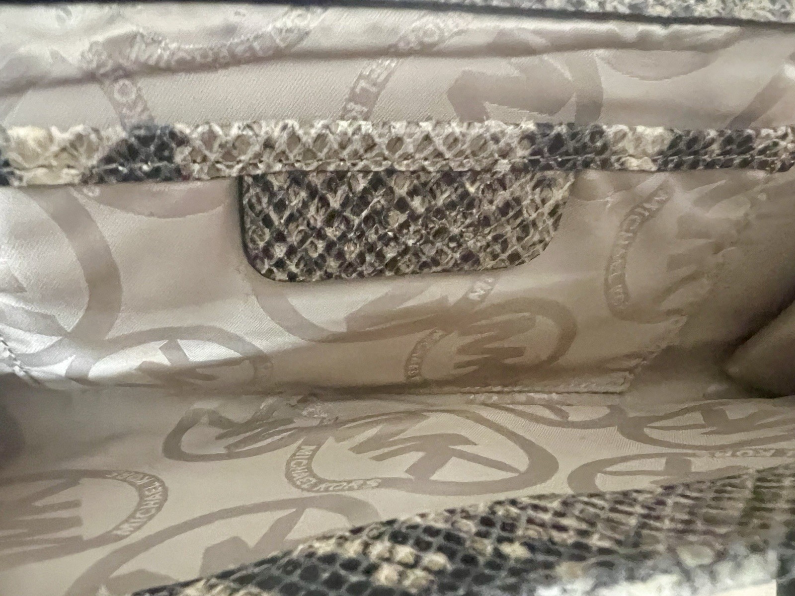 Michael Kors Collection Python Print Leather Clut… - image 4