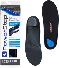 Powerstep Protech Control - Full Length Insoles - Extra Heel Support, Many Sizes