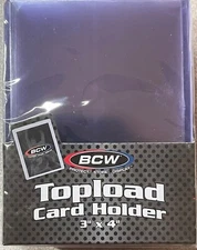 1 Pack 25 BCW 20 PT Std 3x4 Toploaders 1-TLCH-N 20 Pt.-Free Shipping Always!
