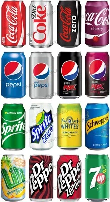 Fizzy Soft Drink Coke Pepsi Fanta Can Ice Cream Van sticker decal see variations