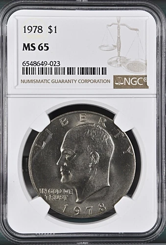 1978 $1 Eisenhower  Dollar NGC MS65   6548649-023