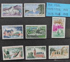 serie timbres france neufs** année 1961 n°1311 à 1318