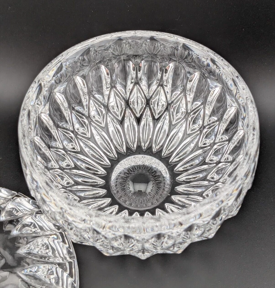 Tigela de açúcar vintage Gorham Althea (corte) cristal chumbo completo maçã com tampa - Imagem 4 de 4