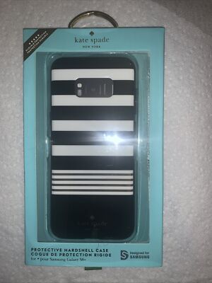 Kate Spade NY Phone Case for Samsung Galaxy S8+ Plus - Gold/Black/Cream Stripes