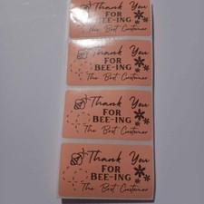 100 Thank You Bee- Shipping Labels Thermal Packaging Stickers 2.25"x1.25"