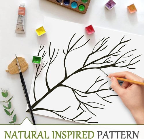 Two Pack 72" Grommet Top Linen Curtains with Tree Branch Print for Stylish Rooms - Picture 11 of 12