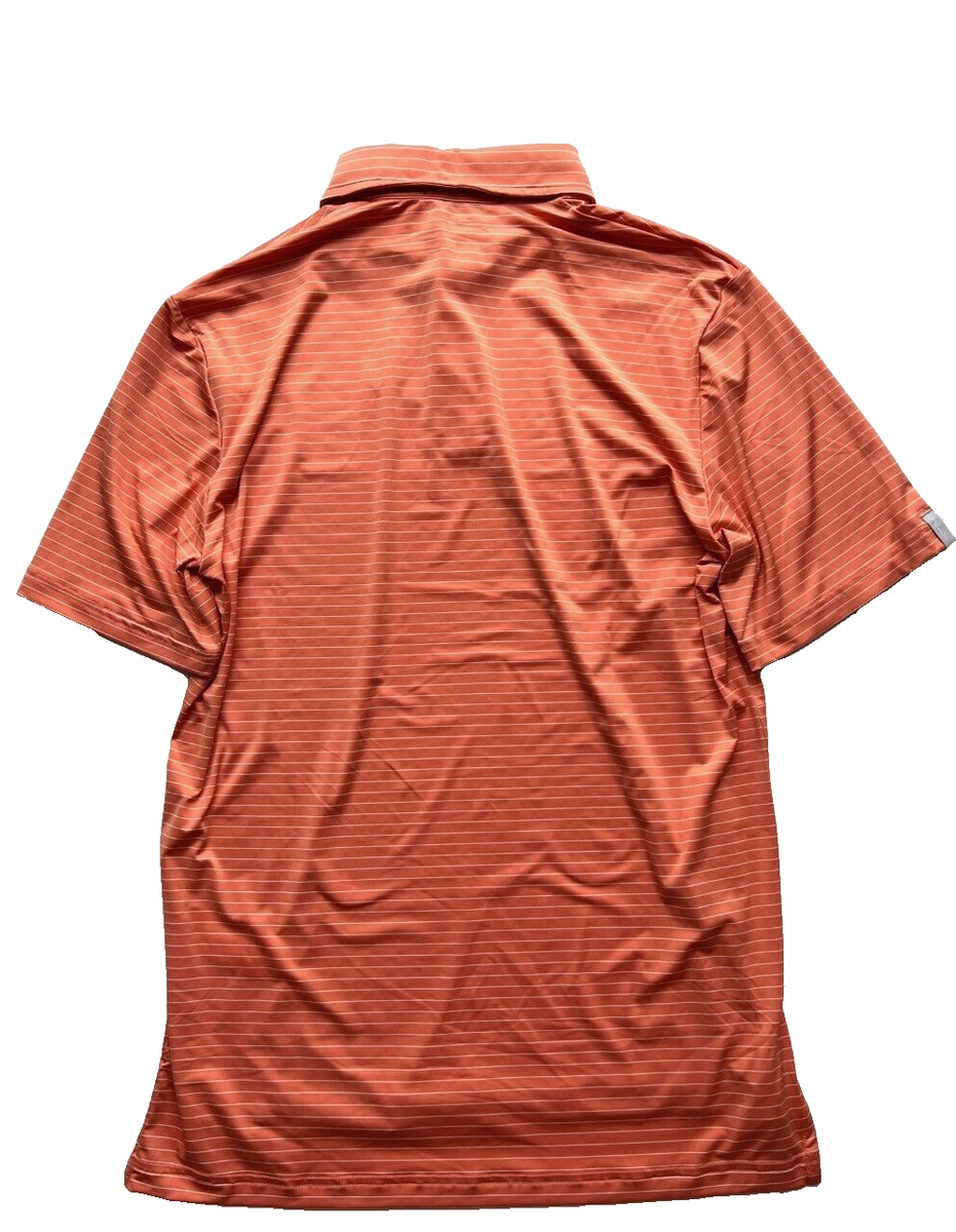 ポロラルフローレン RLX Ralph Lauren Wicking UV Sand Hollow Striped Polo Shirt Orange