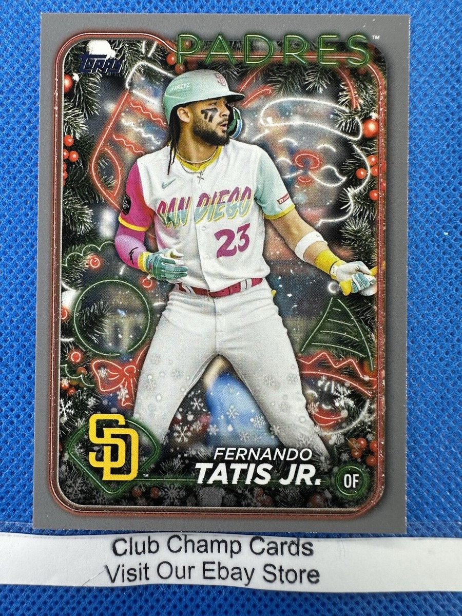 2024 #44 Fernando Tatis Jr Topps Holiday Baseball Silver Glitter