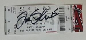 Tim Salmon Los Angeles Angels Signed Ticket Stub MLB Anaheim Angels