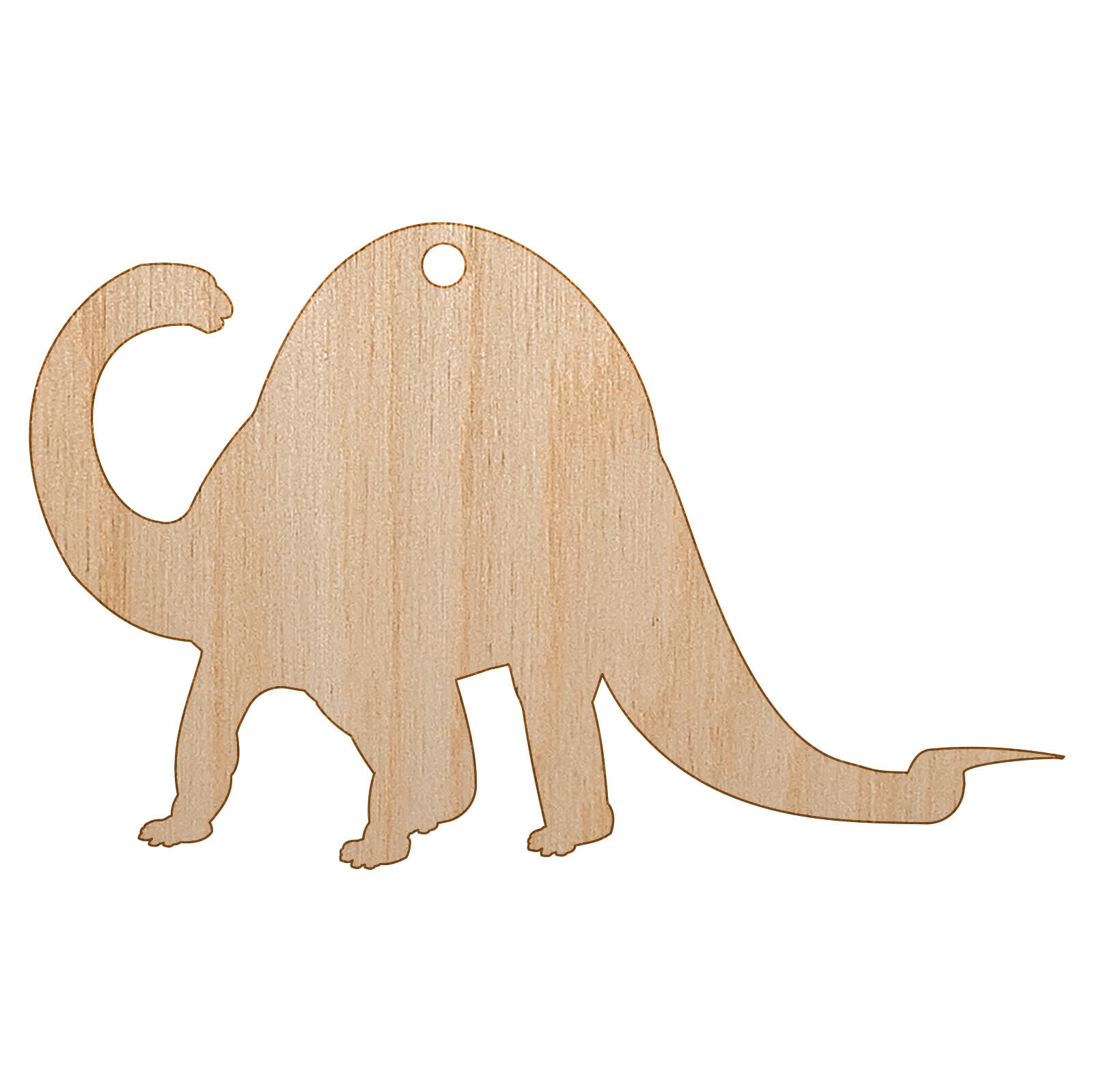 Brontosaurus Dinosaur Unfinished Wood Christmas Tree Ornament DIY Craft