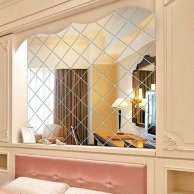 16Pcs 3D Mirror Hexagon Vinyl Removable Wall Sticker Decal Home Decor Art DIY