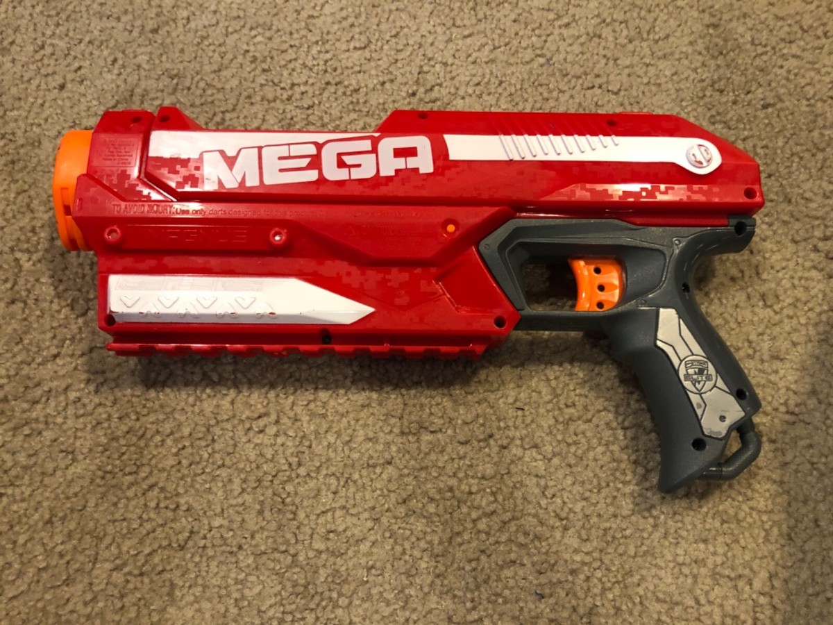 Red Nerf Magnus Gun N-Strike Elite Mega Blaster Pistol | eBay