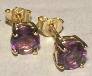 Authentic Sapphires, Opal, Topaz, Peridot.... Earrings Stone 6mm Solid Silver Stamped S925