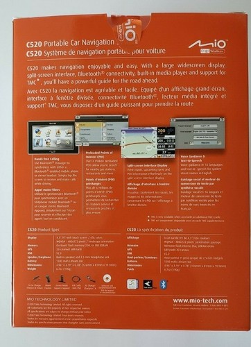 Mio DigiWalker C520 Auto/Bike Mountable GPS Unit with accessories in box - 第 4/12 張圖片