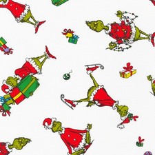 Holiday Seuss How The Grinch Stole Christmas Cotton Fabric By The Yard 20998