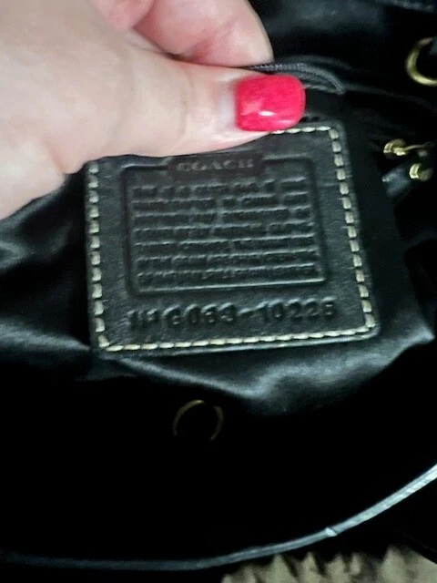 Borsa a tracolla Coach Hampton in pelle nera modello C nappa