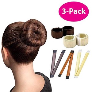 Hair Bun Maker Styling Donut Ballet Magic Costume Party 3 Pack