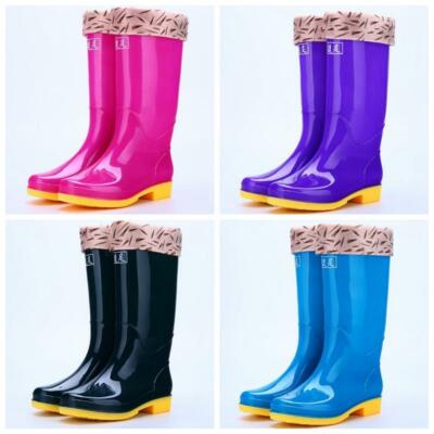 Wasserdicht Leicht Damen Winter Warm Regenstiefel Autowasch Schuhe  Gummistiefel