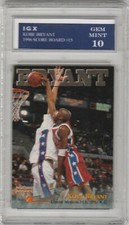 KOBE BRYANT ROOKIE CARD Graded GEM MINT 10 RC Basketball 1996 Los Angeles Lakers