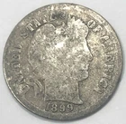 1899 BARBER HEAD Dime 90% Silver US Coin #159 “JG Coins”