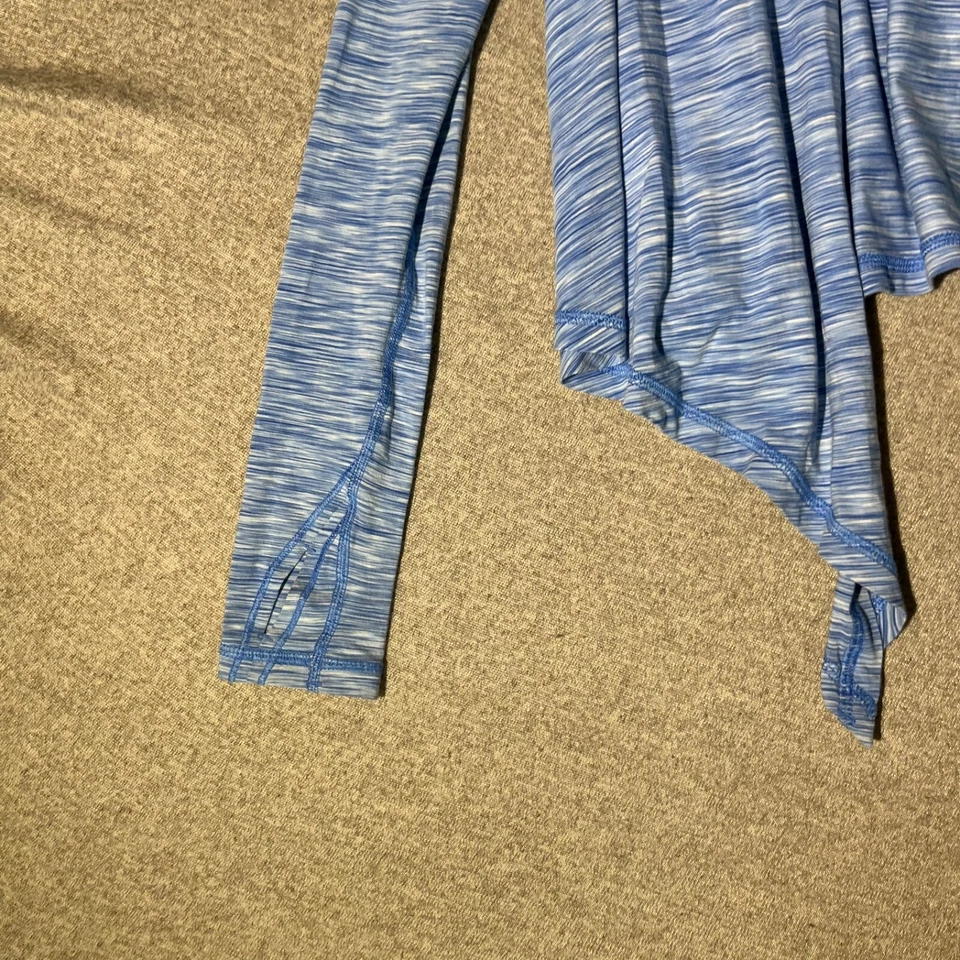 Ivivva by Lululemon Cardigan Girl’s Size 12 Blue Open Drape Stretch  - Image 3 of 4