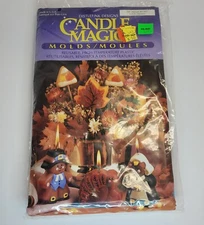 Vtg 1996 Candle Magic Harvest Mold Distlefink Designs Turkey Leaf Pumpkin 51411