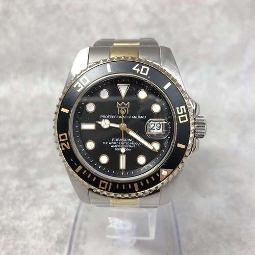 Reloj Pulsera Orient Hombre Negro Redondo Plata Oro Cuarzo Japón 1.8 In B 500254 - Imagen 3 de 7