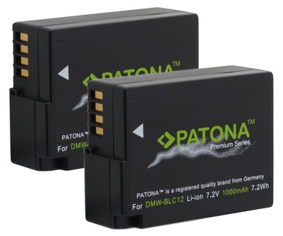2 x Patona Premium Akku für Leica V-Lux, CL, Q (Typ 114, 116), BP-DC12 mit Chip