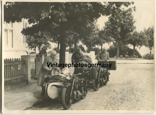Z433 Foto 40er Jahre Motorrad Krad Oldtimer Beiwagen Gespann