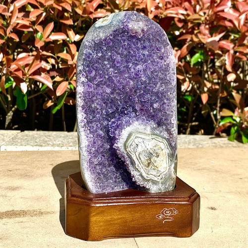 3.74LB Natural Uruguayan Amethyst Quartz Cave Geode Crystal Healing+base - 第 3/14 張圖片