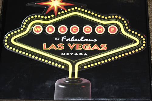 VINTAGE, NEON F/X "Fabulous Las Vegas Welcome Sign", nuovo e sigillato in scatola originale - Foto 2 di 4