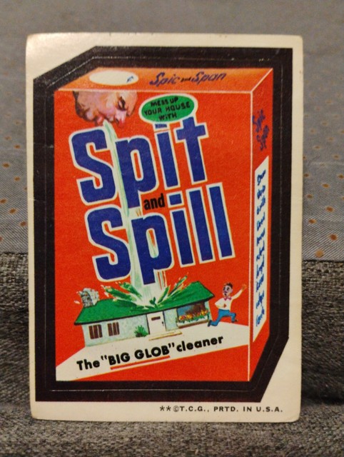 1973 Rare Topps Wacky Packages 3rd Series #3 Spit and Spill The BIG GLOB Cleaner