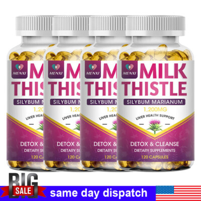 Milk Thistle Supplement for  and Cleanse 1000mg, Milk Thistle Extract