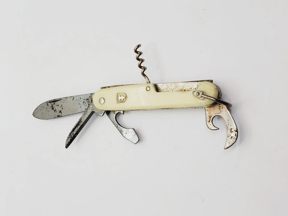 Cuchillo de Bolsillo Vintage Colonial EE. UU. Abridor de Cuchillas Tornillo de Corcho Multitool (40) Foto 4 de 4