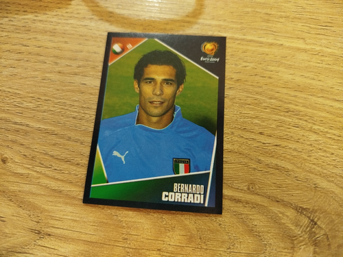 CALCIATORI PANINI EURO 2004 FIGURINA PERFETTA CORRADI CON VELINA ORIGINALE