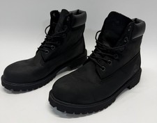 Timberland 6  Premium Boots 5.5Y Youth / Women  s 7 Black Nubuck Waterproof