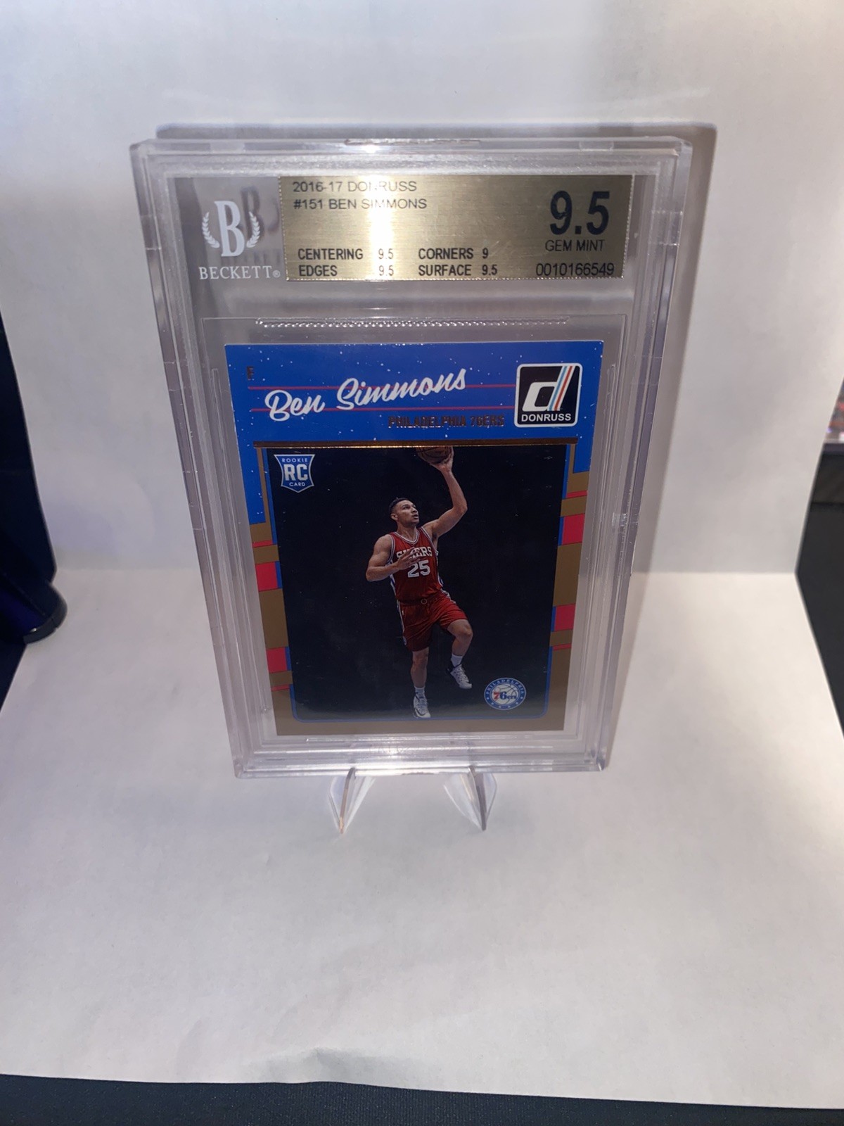 2016-17 Donruss Optic Ben Simmons RC Rookie #151 76ers BGS 9.5